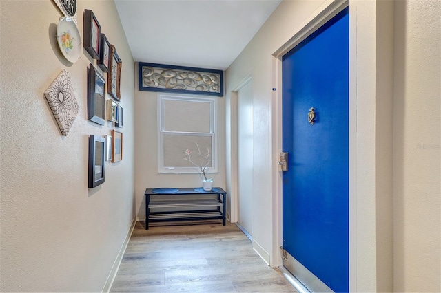 entryway featuring light hardwood / wood-style flooring