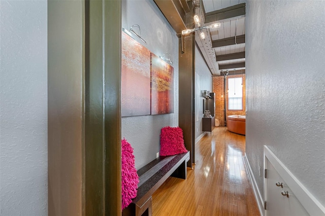 hall featuring hardwood / wood-style flooring