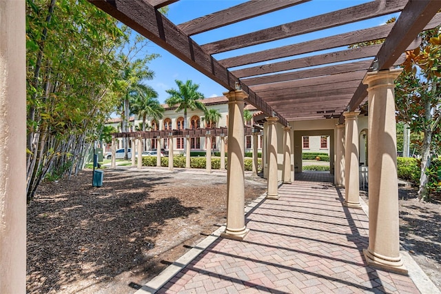 view of patio / terrace with a pergola