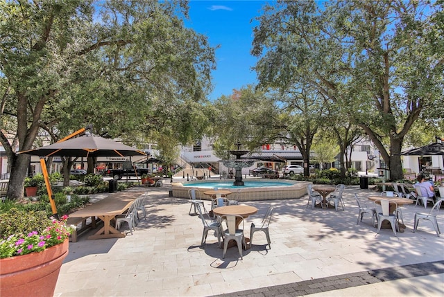 view of patio with a gazebo