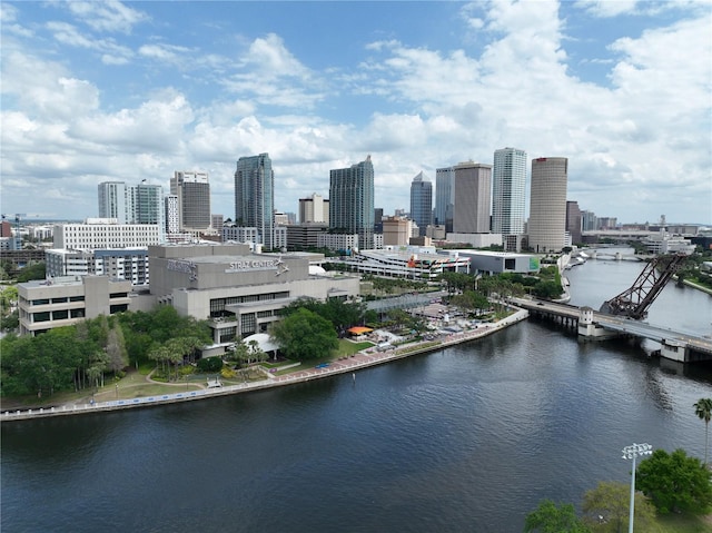 city view featuring a water view