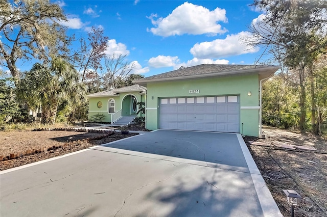 view of front of house featuring a garage