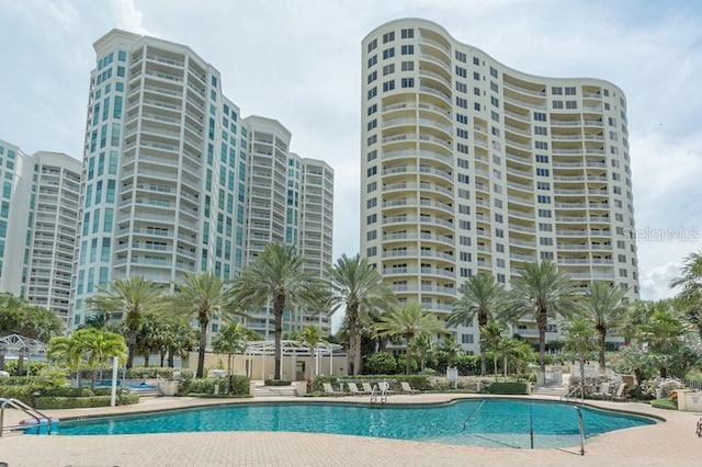 view of pool with a patio area