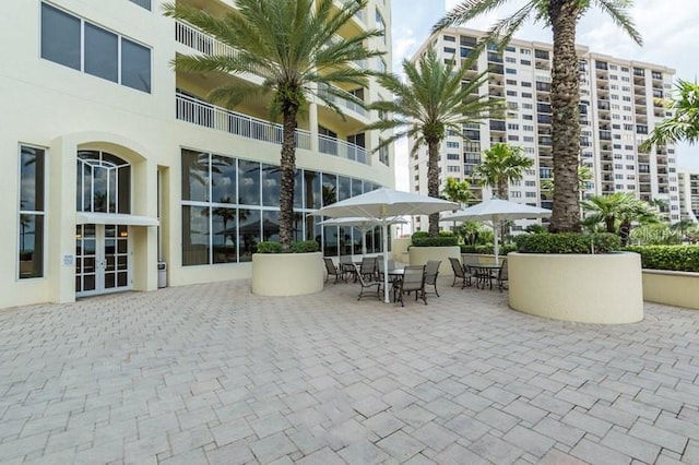 view of patio with french doors