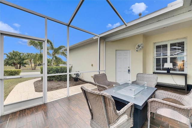 view of sunroom / solarium