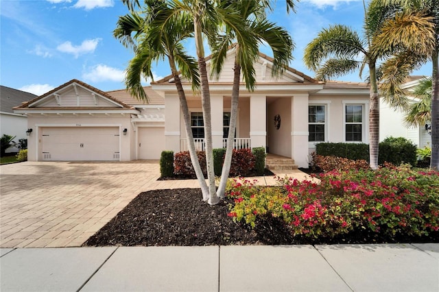 view of front of house featuring a garage