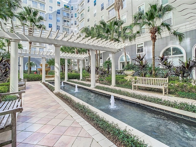 surrounding community featuring a pergola