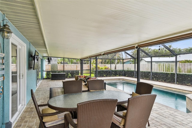 view of sunroom / solarium