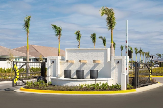 view of community sign