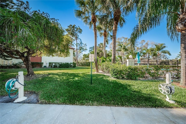 view of community with a yard