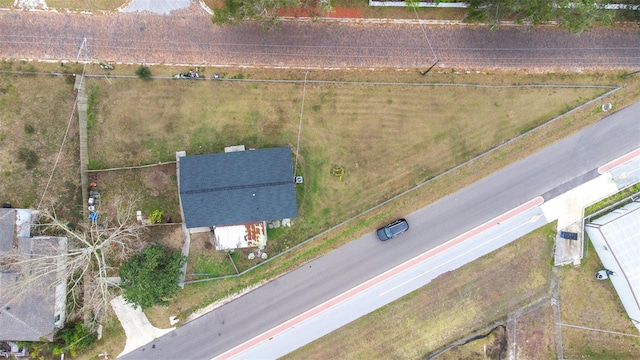 aerial view featuring a rural view