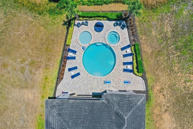 birds eye view of property