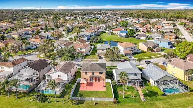 drone / aerial view with a residential view