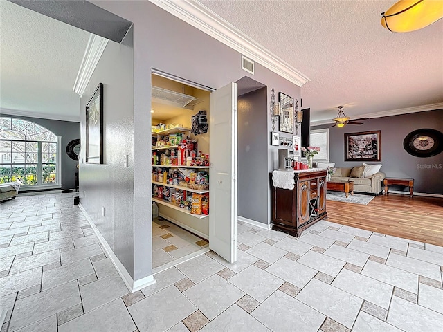 pantry with visible vents