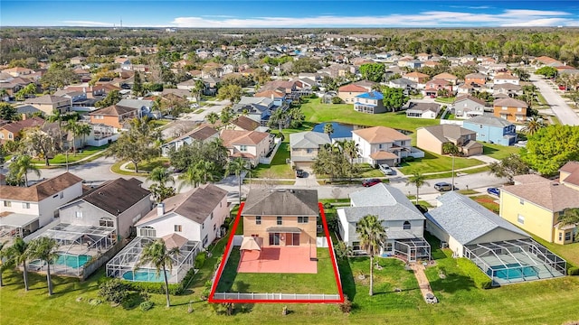 aerial view featuring a residential view