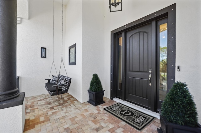 view of doorway to property