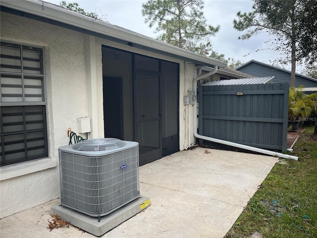 view of patio / terrace with central AC unit