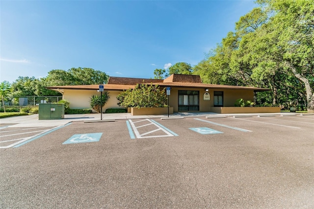 view of parking / parking lot