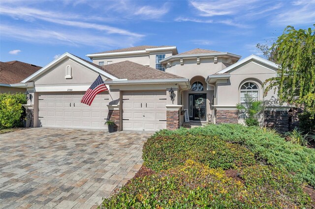 view of front of home featuring a garage