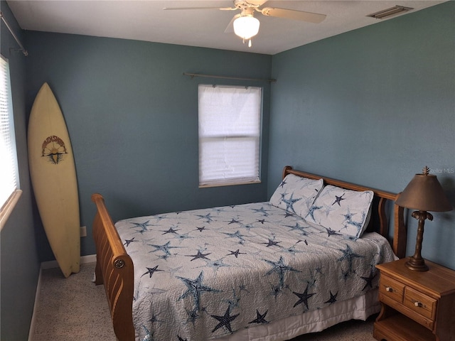 bedroom with ceiling fan