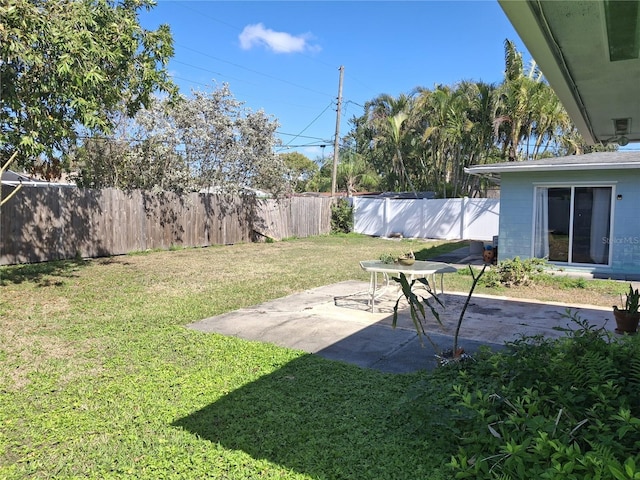 view of yard featuring a patio