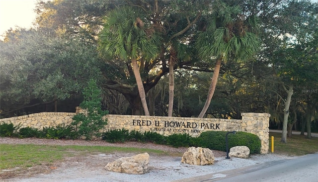 view of community sign