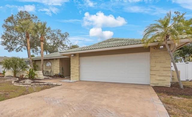 view of front of house featuring a garage