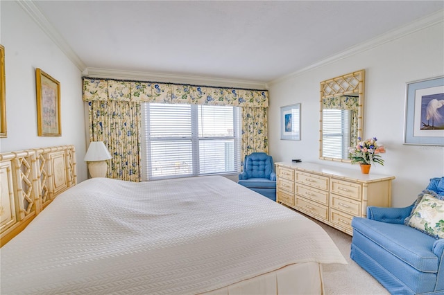 bedroom featuring ornamental molding