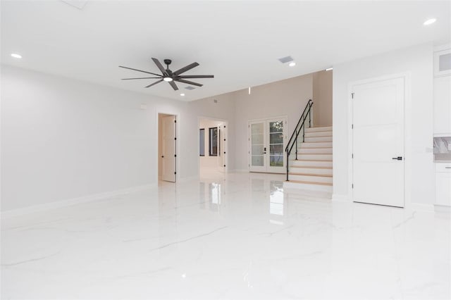 empty room with ceiling fan