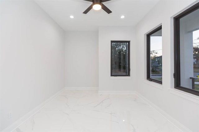 empty room with ceiling fan