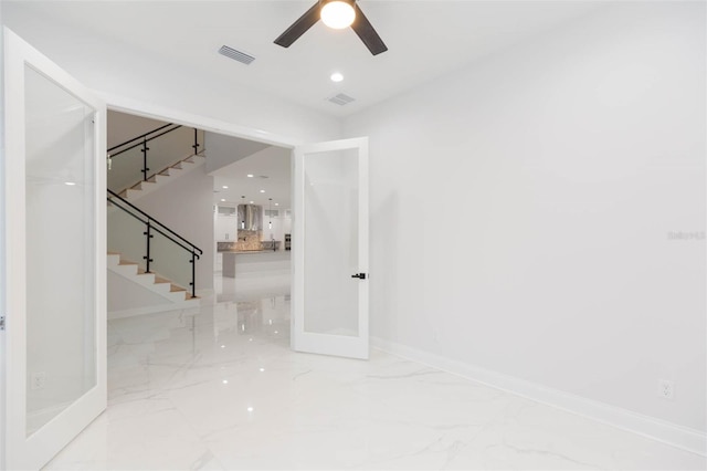 interior space featuring french doors