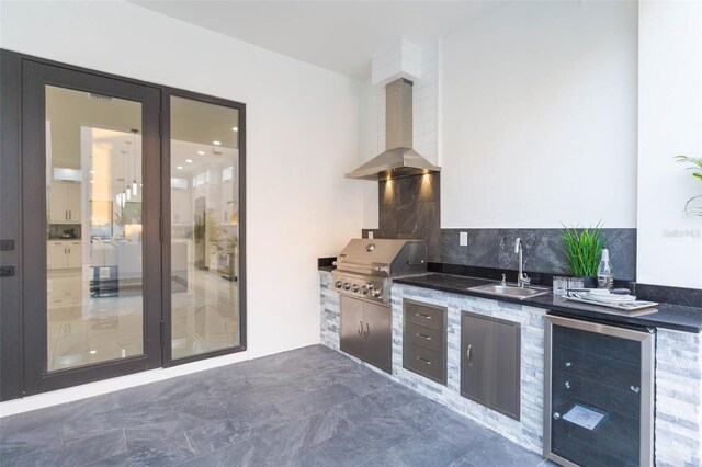 716 S Lois Ave, Tampa, FL 33609 - view of patio featuring wine cooler and a sink