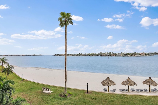 property view of water with a view of the beach