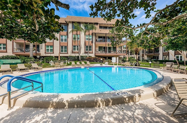 view of pool with a patio