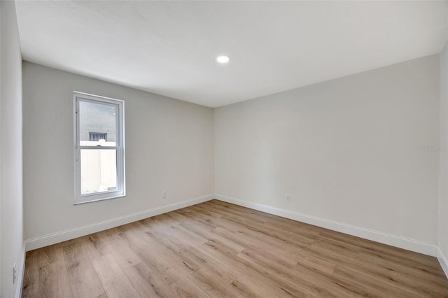 empty room featuring light hardwood / wood-style flooring