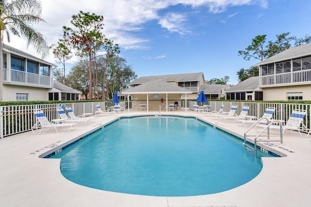 view of pool featuring a patio area