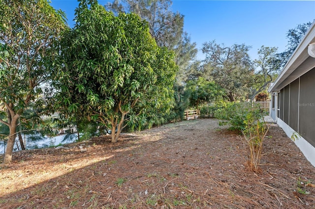 view of yard featuring a water view