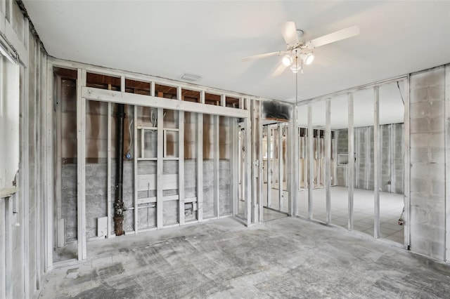 miscellaneous room featuring ceiling fan