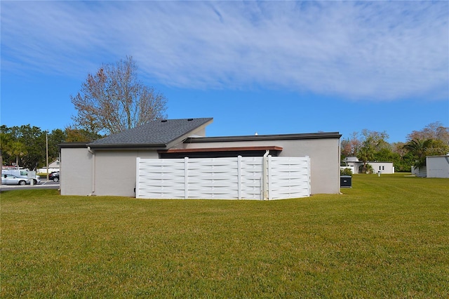 exterior space featuring a yard