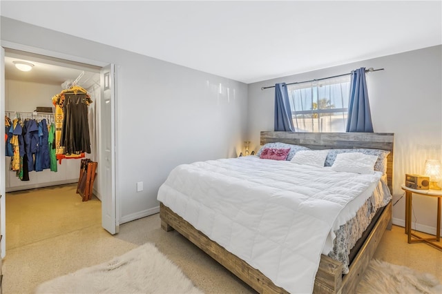 bedroom with a closet and a spacious closet