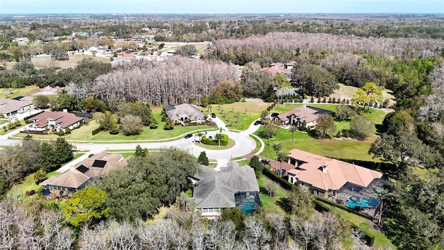 aerial view with a residential view