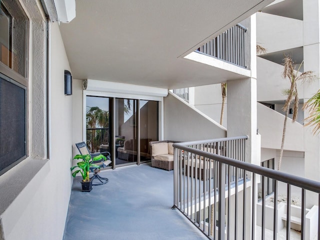 view of patio with a balcony