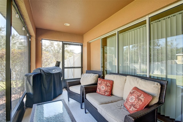 view of sunroom