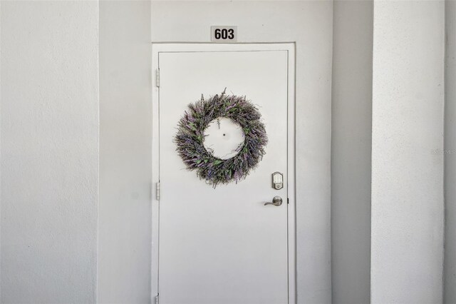 view of doorway to property