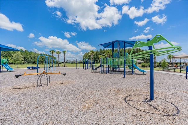 view of jungle gym