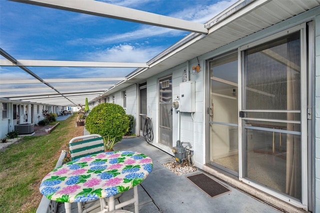 view of patio with cooling unit