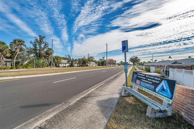 view of road