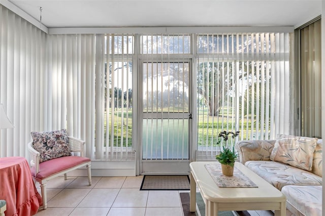 view of sunroom