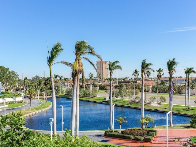 view of water feature