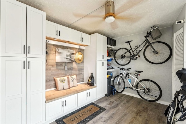 mudroom featuring dark hardwood / wood-style flooring